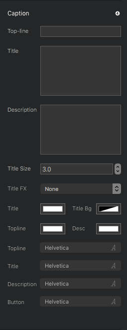 Caption Settings - Card Designer for Blocs 