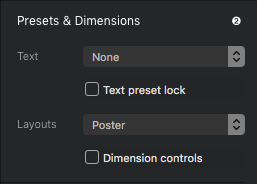 Presets and Dimensions - Card Designer for Blocs 