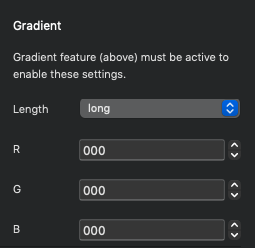 Gradient settings for Read More bric