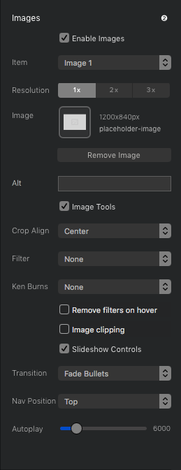 Image Settings - Card Designer for Blocs 